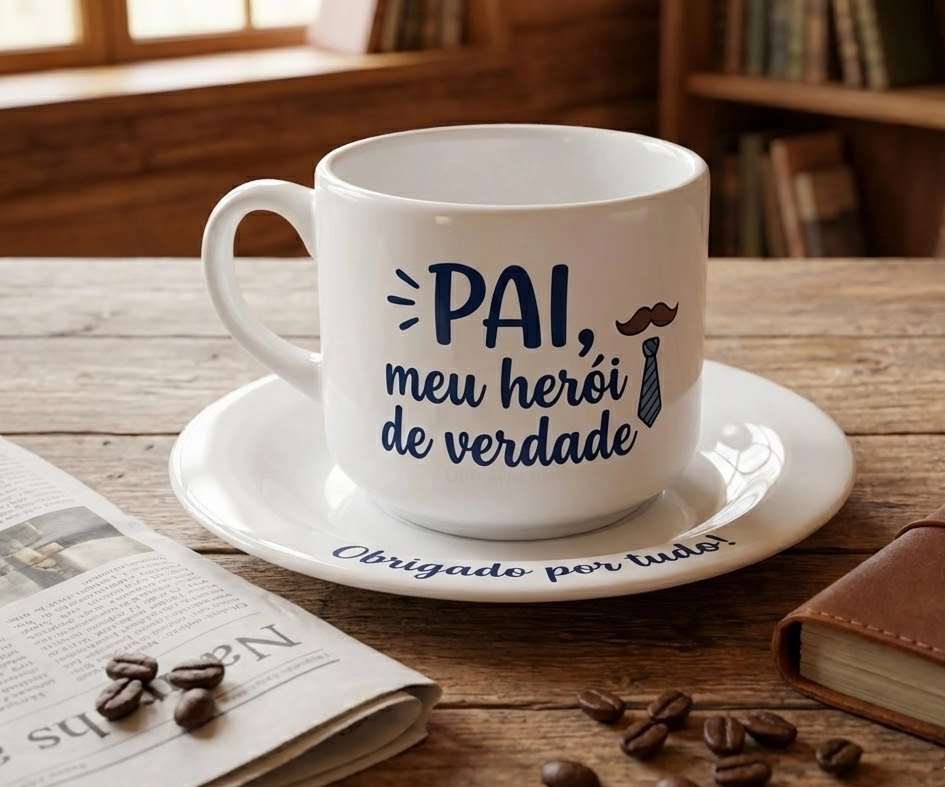 Xícara com Pires Cariri Estampa